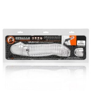 MUSCLE SMOOTH COCKSHEATH W/LENGTH INSET OXBALLS CLEAR (NET)