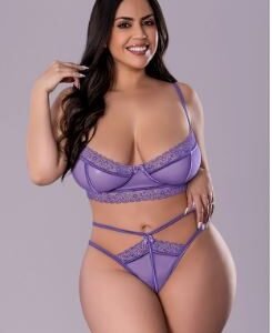 MAGIC SILK SHEER PASSION DEMI BRA & HIGH CUT TANGA VERY PERI
