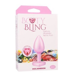 BOOTY BLING HEART DIAMOND JEW/ METAL PLUG S/PINK