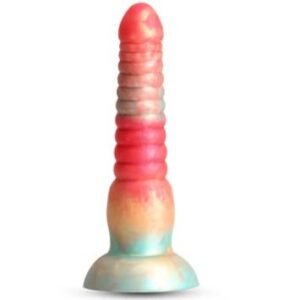 COLOURS STACKED 6IN DILDO RED/GOLD