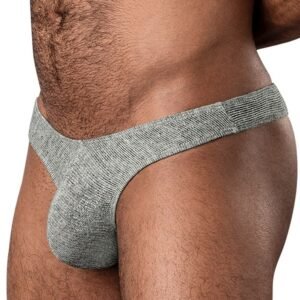 RIBBED & READY THONG GREY L/XL