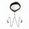 SEI MIO TWIN TWEAKS VELVET COLLAR WITH NIPPLE CLAMPS