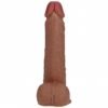 REALROCK 8IN VIBRATING ROTATING COCK W/BALLS TAN