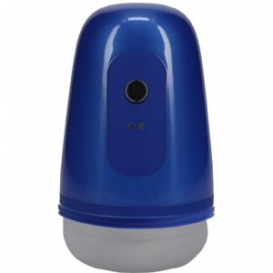 PUMPED VIBROBATOR MASTURBATOR SUCTION METALLIC BLUE