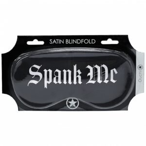 OUCH SPANK ME PRINTED MASK SATIN BLACK