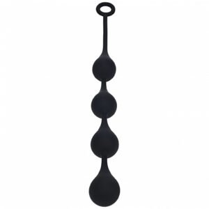 LEVELZ WATERDROP SILICONE ANAL BALLS XL 50MM BLACK