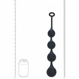 LEVELZ WATERDROP SILICONE ANAL BALLS L 40MM BLACK