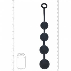 LEVELZ ROUND SILICONE ANAL BALLS XL 50MM BLACK