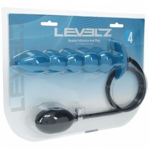 LEVELZ BEADED INFLATABLE SILICONE ANAL PLUG TEAL