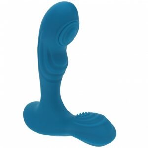 LEVELZ VIBRATING & TAPPING SILICONE PROSTATE MASSAGER W/ BALL STIMULATOR TEAL