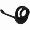 LEVELZ DUAL MOTOR SILICONE COCK RING W/ PROSTATE STIMULAT BLACK