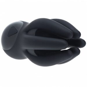 LEVELZ DIGITAL VIBRATING SILICONE PENIS HEAD STIMULATOR W/ TENTACLES BLACK