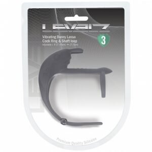 LEVELZ ADJUSTABLE BUNNY VIBRATING LASSO COCK RING BLACK