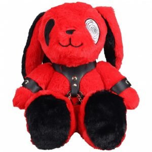 BUNNY BACKPACK CIRCLE EYE LARGE RED