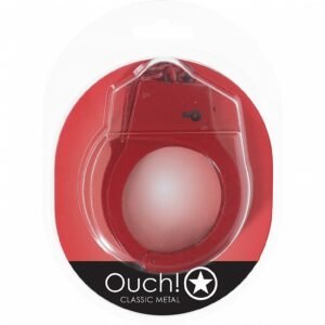OUCH! CLASSIC METAL HANDCUFFS RED