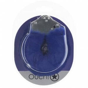 OUCH! HEAVY DUTY FLUFFY HANDCUFFS NAVY