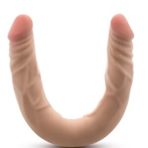 DR SKIN PLUS - 14 POSABLE DOUBLE DONG - BEIGE "