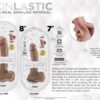 SKINSATIONS SKINLASTIC SLIDING SKIN 8IN DILDO W/ SUCTION BASE