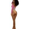 DREAMGIRL STAPLE OFF SHOULDER BODYSUI TROPICAL PEACH OS
