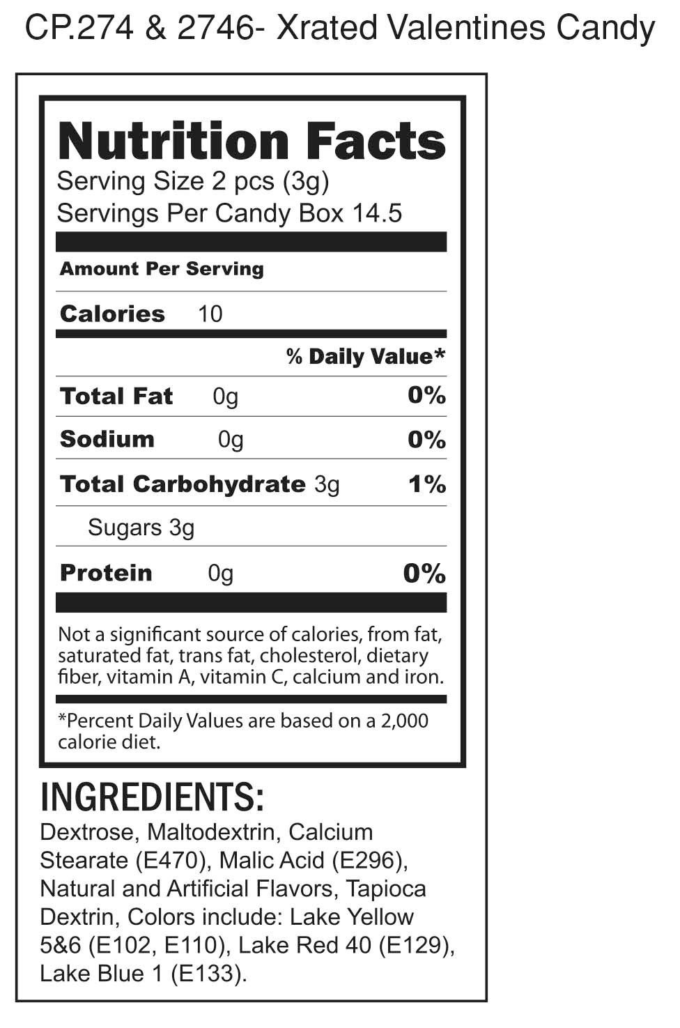 valentinescandyingredients