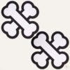 PASTEASE WHITE CROSSBONE BREAST PASTIES
