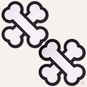 PASTEASE WHITE CROSSBONE BREAST PASTIES
