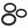 PRO SENSUAL PREMIUM SILICONE DONG W/ 3 C RINGS TAN 6 "