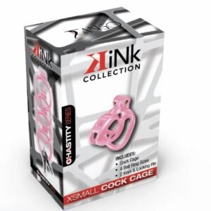 KINK CHASTITY SERIES LOCKING COCK CAGE XS PINK